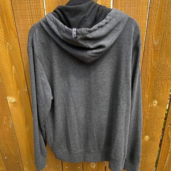 Y2K Billabong Gray Full Zip Hoodie Mens Large Graphic Logo Surf Skate - Picture 8 of 14